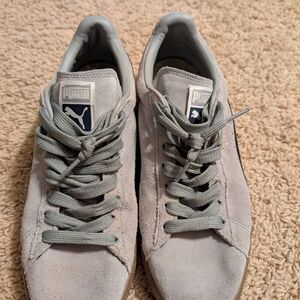 Puma Men's Gray Suede Sneakers